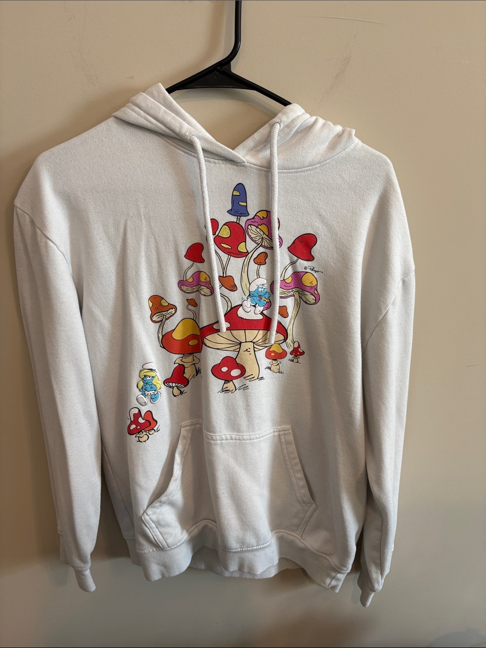 Smurfs Graphic Hoodie with Cartoon Characters
